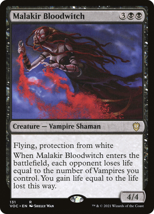 Malakir Bloodwitch (VOC-131) - Crimson Vow Commander - Premium MTG Single from Wizards of the Coast - Just $1.45! Shop now at Game Crave Tournament Store
