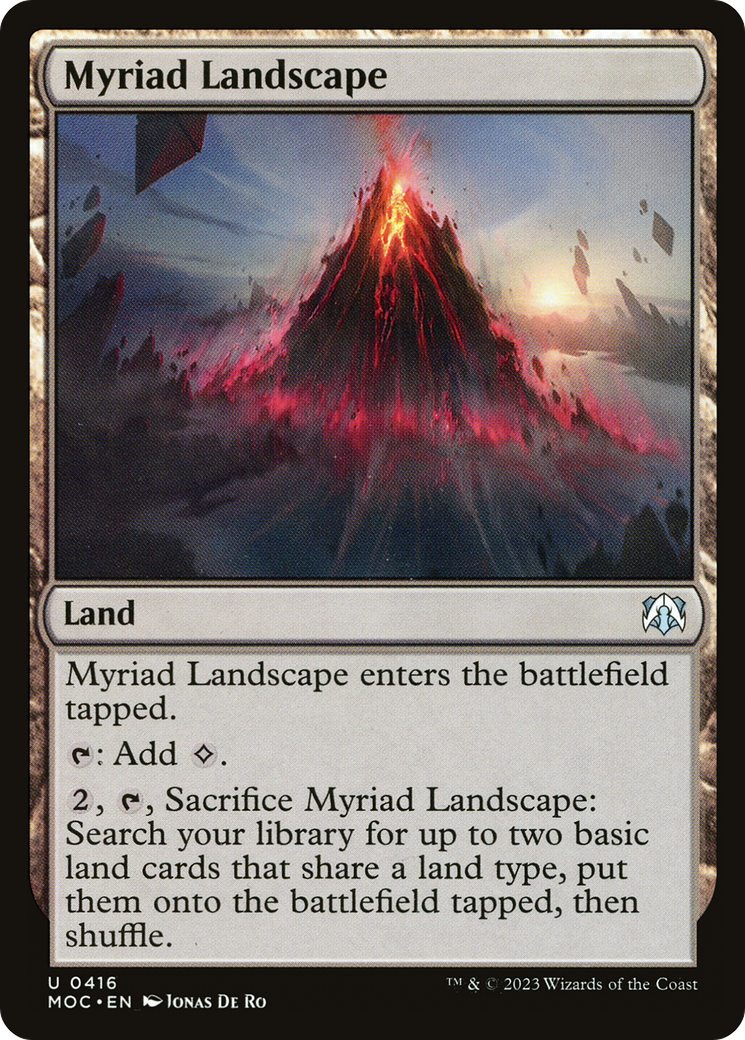 Myriad Landscape (MOC-416) - March of the Machine Commander - Premium MTG Single from Wizards of the Coast - Just $0.25! Shop now at Game Crave Tournament Store