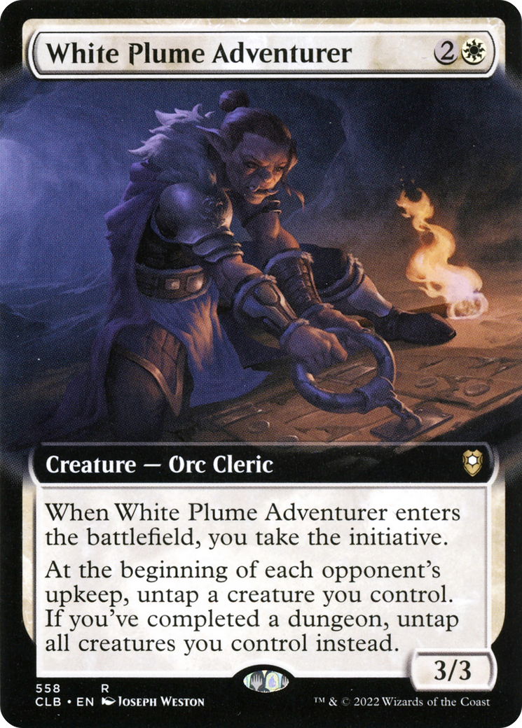 White Plume Adventurer (CLB-558) - Commander Legends: Battle for Baldur's Gate: (Extended Art) Foil - Premium MTG Single from Wizards of the Coast - Just $0.83! Shop now at Game Crave Tournament Store