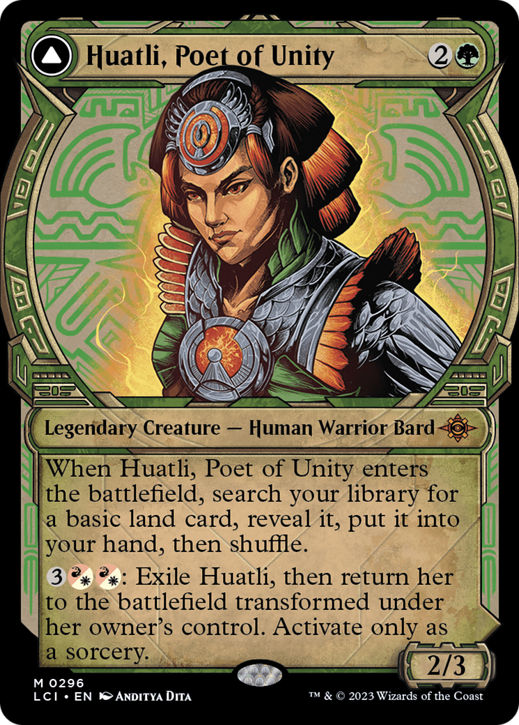 Huatli, Poet of Unity // Roar of the Fifth People (LCI-296) - The Lost Caverns of Ixalan: (Showcase) - Premium MTG Single from Wizards of the Coast - Just $0.53! Shop now at Game Crave Tournament Store