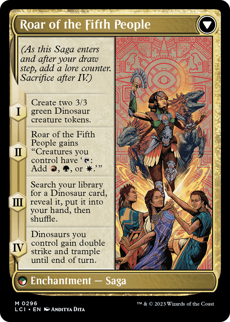 Huatli, Poet of Unity // Roar of the Fifth People (LCI-296) - The Lost Caverns of Ixalan: (Showcase) - Premium MTG Single from Wizards of the Coast - Just $0.53! Shop now at Game Crave Tournament Store