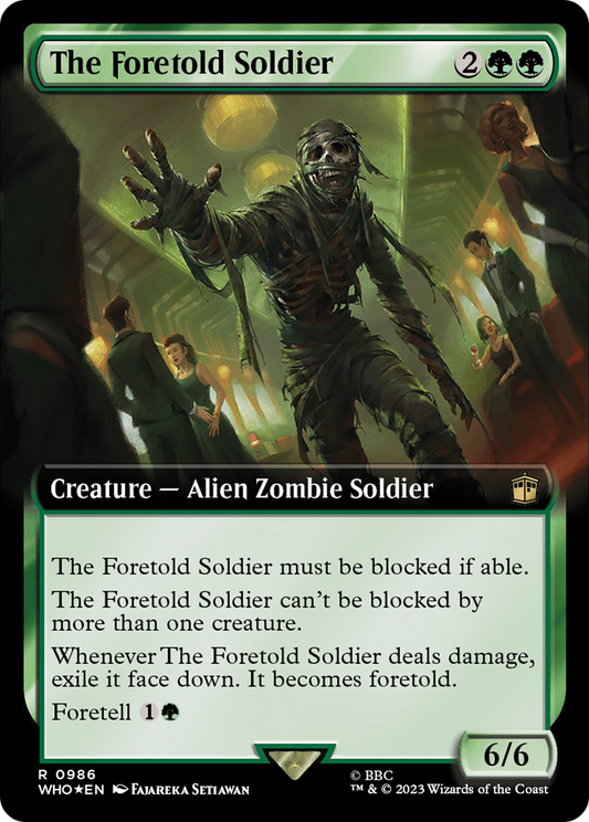 The Foretold Soldier (WHO-986) - Doctor Who: (Extended Art) Foil - Premium MTG Single from Wizards of the Coast - Just $0.20! Shop now at Game Crave Tournament Store