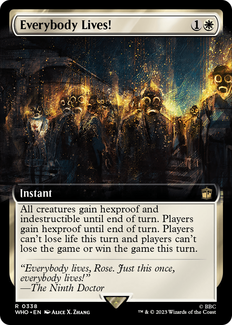 Everybody Lives! (WHO-338) - Doctor Who: (Extended Art) Foil - Premium MTG Single from Wizards of the Coast - Just $3.74! Shop now at Game Crave Tournament Store