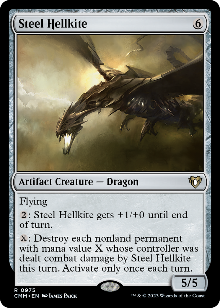 Steel Hellkite (CMM-975) - Commander Masters - Premium MTG Single from Wizards of the Coast - Just $0.10! Shop now at Game Crave Tournament Store