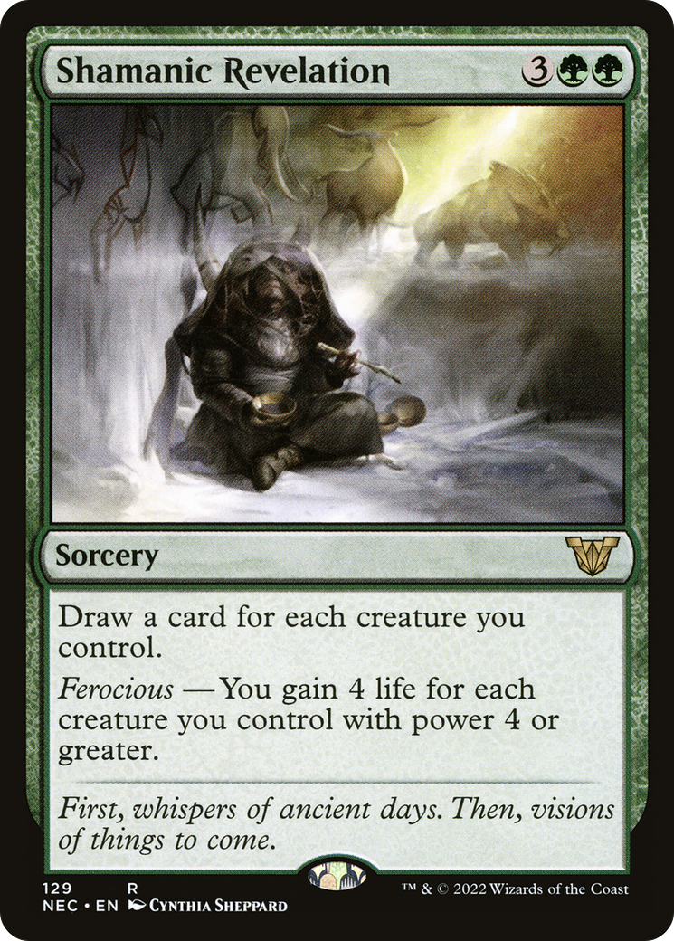 Shamanic Revelation (NEC-129) - Neon Dynasty Commander - Premium MTG Single from Wizards of the Coast - Just $0.21! Shop now at Game Crave Tournament Store