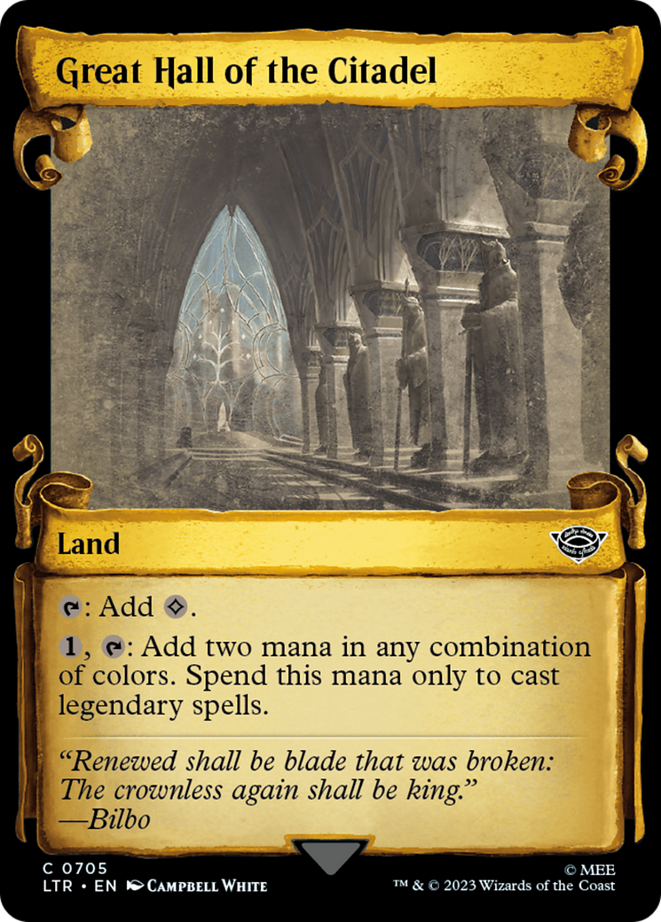 Great Hall of the Citadel (LTR-705) - The Lord of the Rings: Tales of Middle-earth: (Showcase) - Premium MTG Single from Wizards of the Coast - Just $0.16! Shop now at Game Crave Tournament Store
