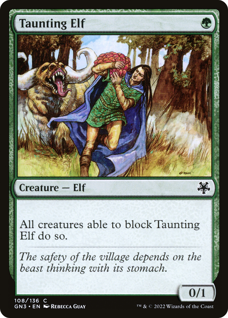 Taunting Elf (GN3-108) - Game Night: Free-for-All - Premium MTG Single from Wizards of the Coast - Just $0.08! Shop now at Game Crave Tournament Store