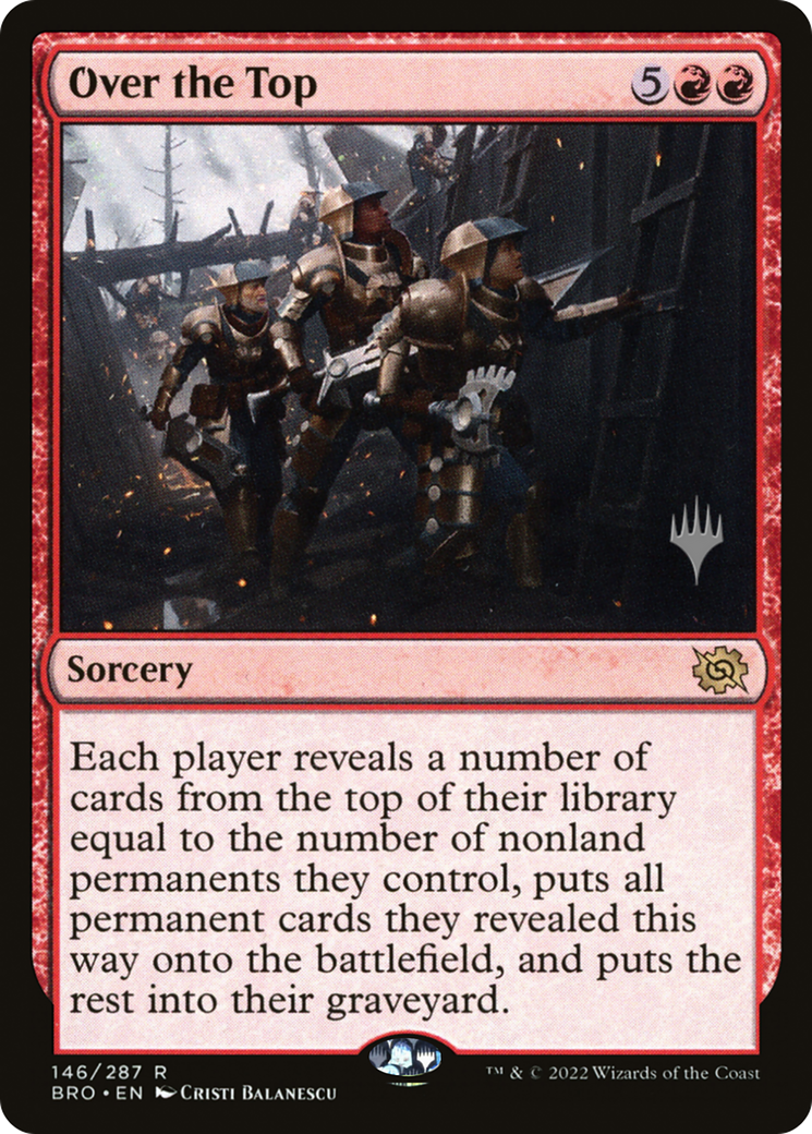 Over the Top (PBRO-146P) - The Brothers' War Promos Foil - Premium MTG Single from Wizards of the Coast - Just $0.08! Shop now at Game Crave Tournament Store