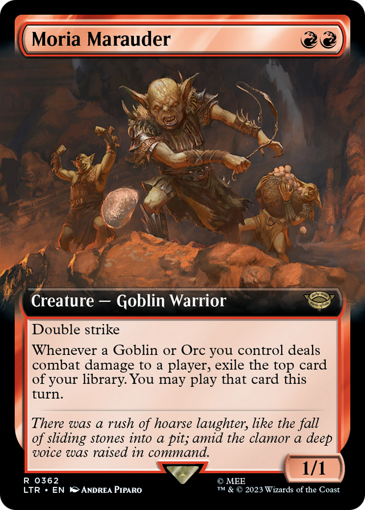 Moria Marauder (LTR-362) - The Lord of the Rings: Tales of Middle-earth: (Extended Art) - Premium MTG Single from Wizards of the Coast - Just $0.13! Shop now at Game Crave Tournament Store