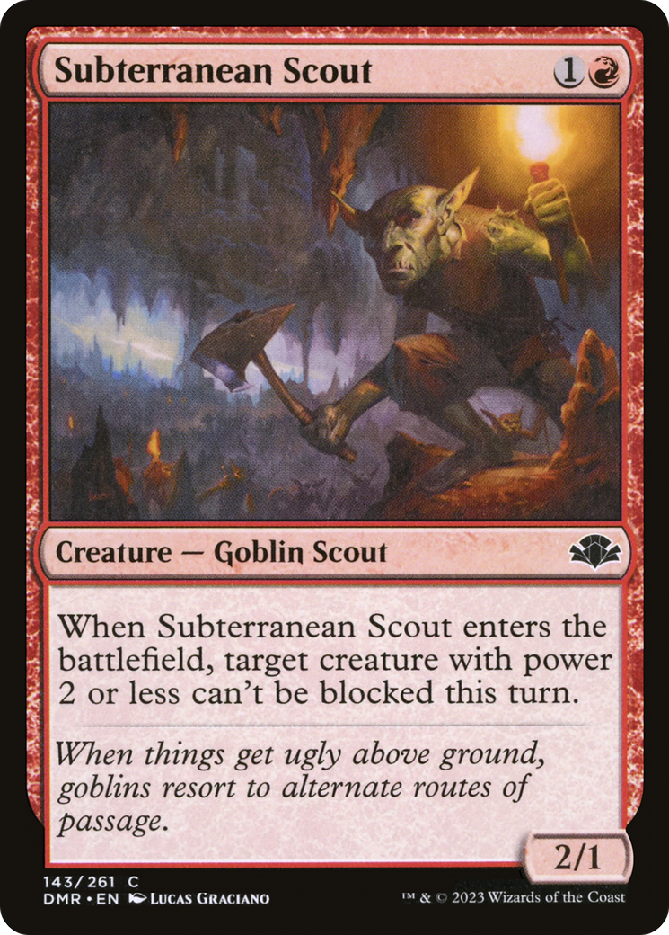 Subterranean Scout (DMR-143) - Dominaria Remastered Foil - Premium MTG Single from Wizards of the Coast - Just $0.08! Shop now at Game Crave Tournament Store