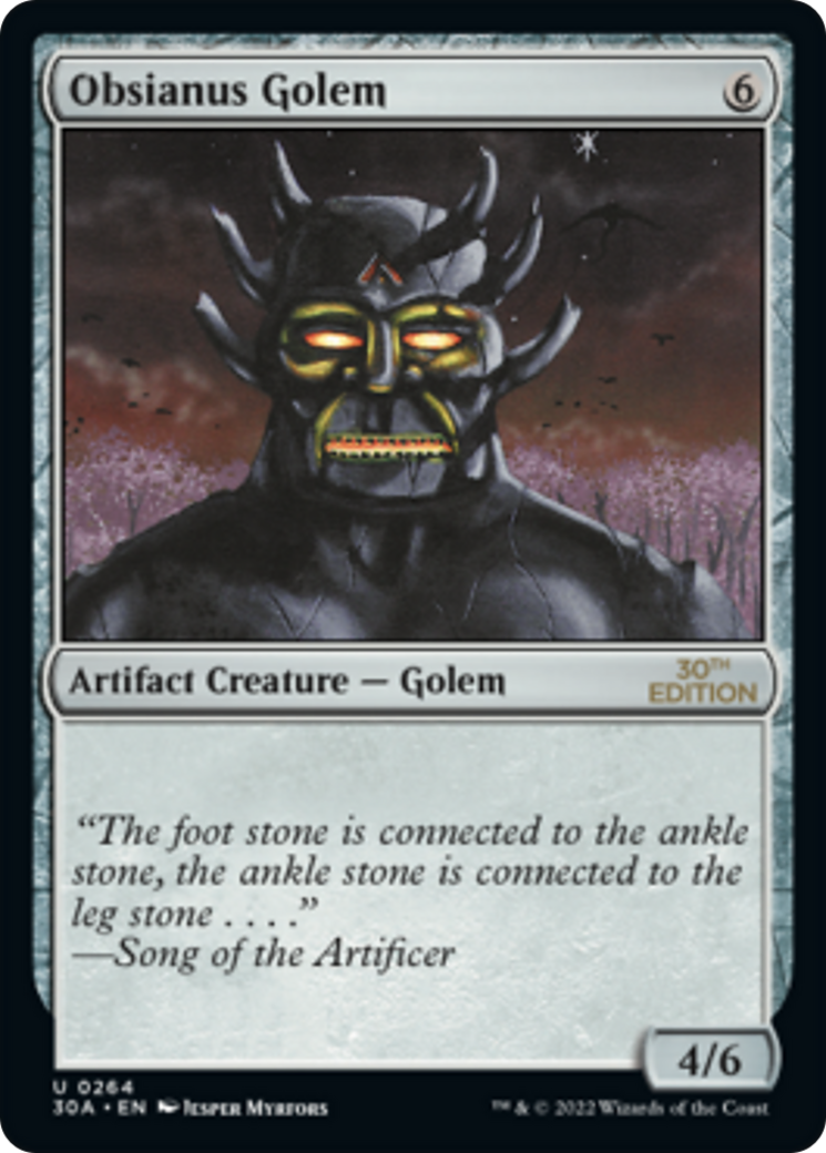 Obsianus Golem (30A-264) - 30th Anniversary Edition - Premium MTG Single from Wizards of the Coast - Just $0.64! Shop now at Game Crave Tournament Store