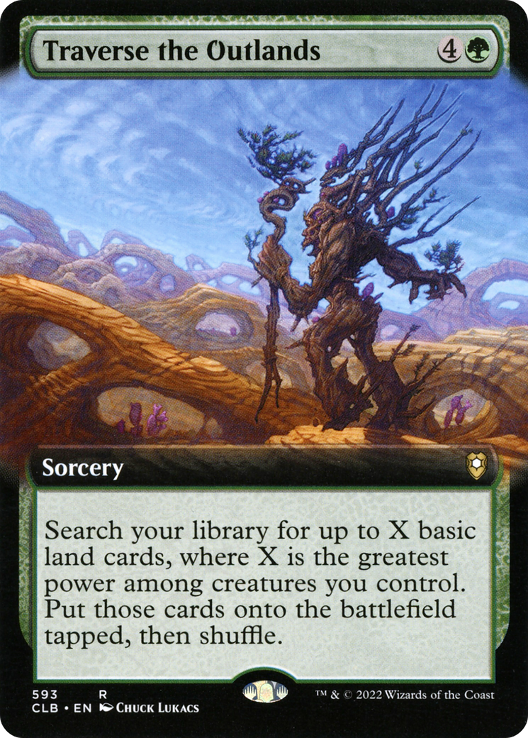 Traverse the Outlands (CLB-593) - Commander Legends: Battle for Baldur's Gate: (Extended Art) Foil - Premium MTG Single from Wizards of the Coast - Just $0.71! Shop now at Game Crave Tournament Store