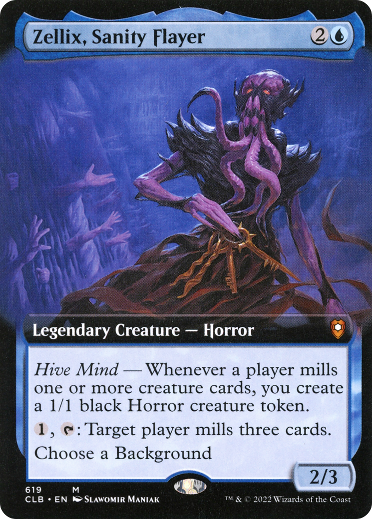 Zellix, Sanity Flayer (CLB-619) - Commander Legends: Battle for Baldur's Gate: (Extended Art) - Premium MTG Single from Wizards of the Coast - Just $4.22! Shop now at Game Crave Tournament Store