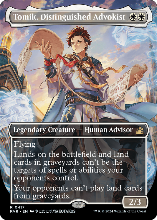Tomik, Distinguished Advokist (RVR-417) - Ravnica Remastered (Borderless) - Premium MTG Single from Wizards of the Coast - Just $0.08! Shop now at Game Crave Tournament Store