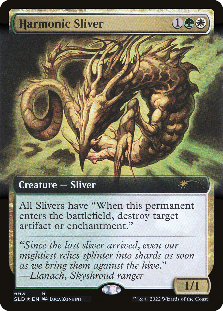 Harmonic Sliver (SLD-663) - Secret Lair Drop: (Extended Art) Foil - Premium MTG Single from Wizards of the Coast - Just $3.37! Shop now at Game Crave Tournament Store