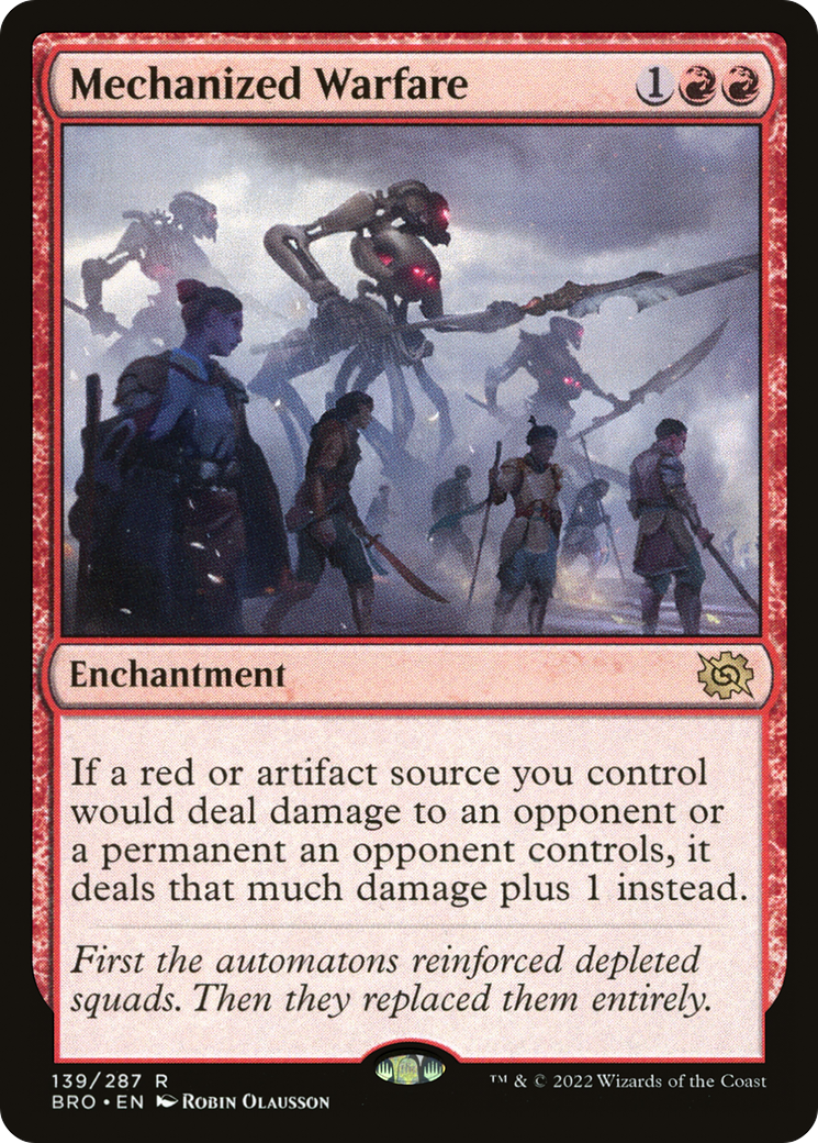 Mechanized Warfare (BRO-139) - The Brothers' War - Premium MTG Single from Wizards of the Coast - Just $0.09! Shop now at Game Crave Tournament Store