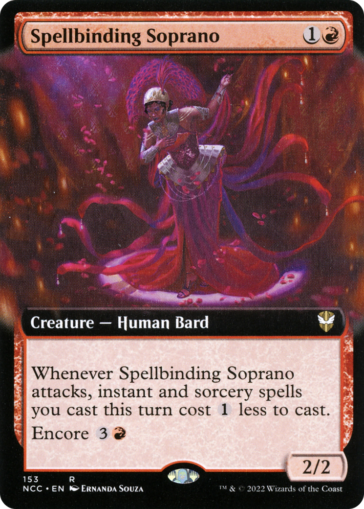 Spellbinding Soprano (NCC-153) - New Capenna Commander: (Extended Art) - Premium MTG Single from Wizards of the Coast - Just $0.08! Shop now at Game Crave Tournament Store