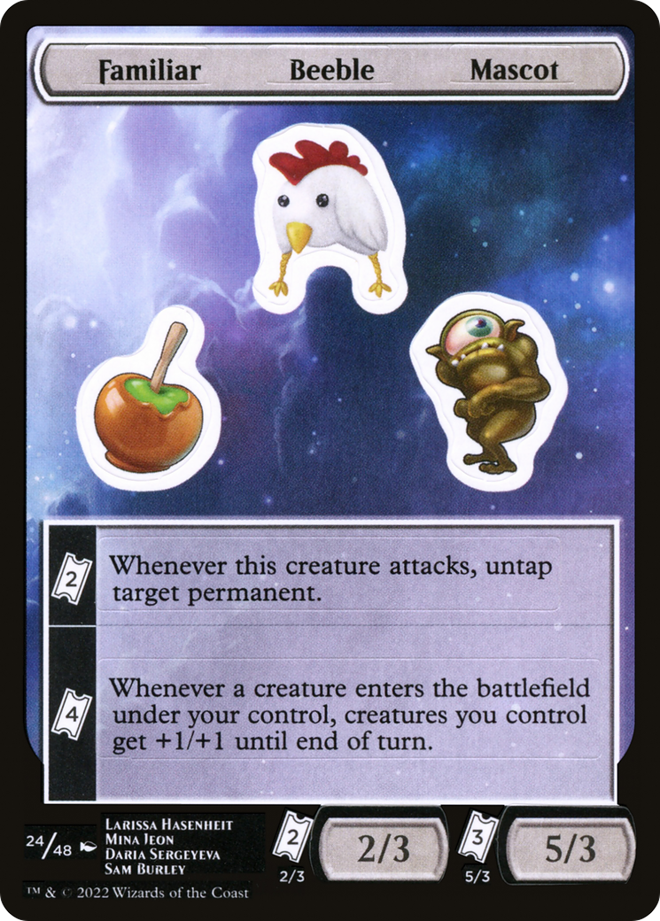 Familiar Beeble Mascot (SUNF-024) - Unfinity Sticker Sheets - Premium MTG Single from Wizards of the Coast - Just $0.08! Shop now at Game Crave Tournament Store