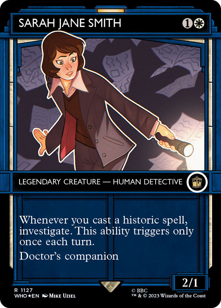 Sarah Jane Smith (WHO-1127) - Doctor Who: (Showcase) (Borderless) Foil - Premium MTG Single from Wizards of the Coast - Just $1.28! Shop now at Game Crave Tournament Store