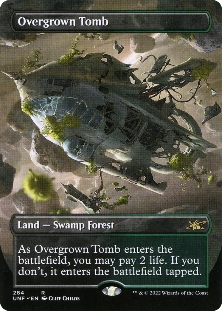 Overgrown Tomb (UNF-284) - Unfinity (Borderless) - Premium MTG Single from Wizards of the Coast - Just $5.02! Shop now at Game Crave Tournament Store