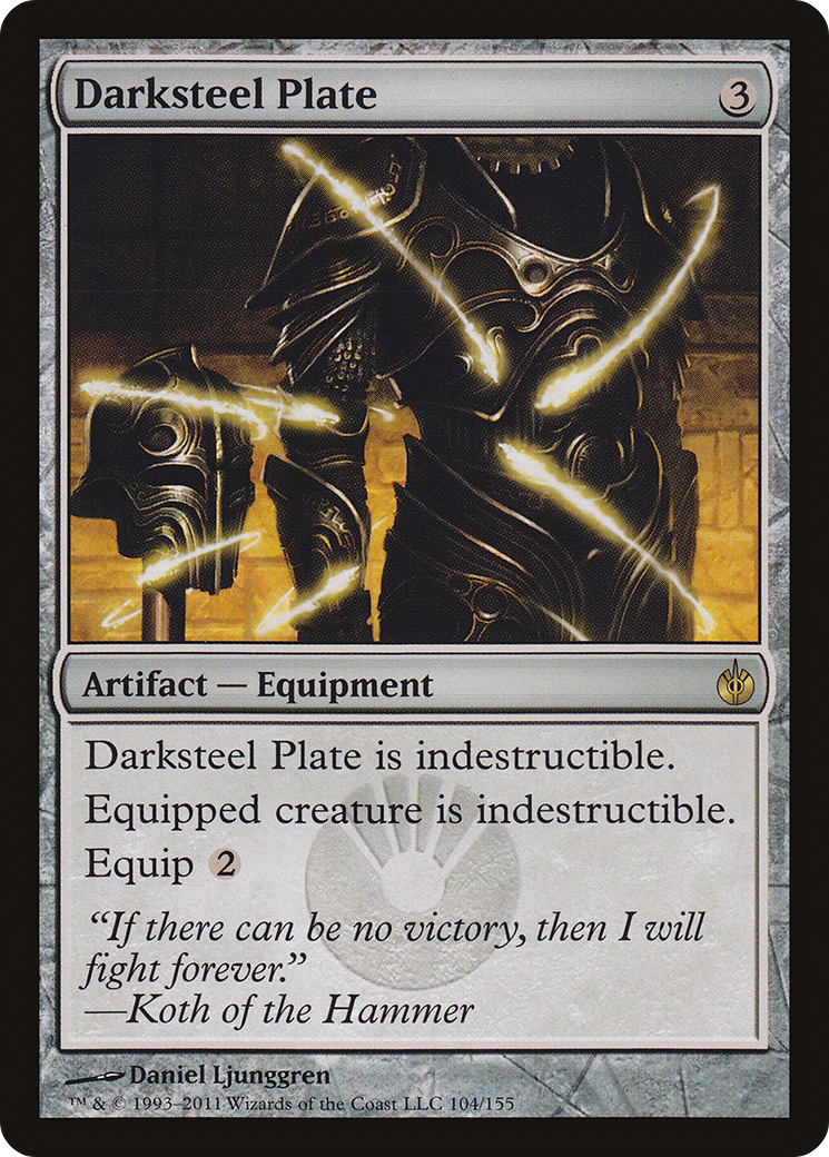 Darksteel Plate (MBS-104) - Mirrodin Besieged - Premium MTG Single from Wizards of the Coast - Just $5.72! Shop now at Game Crave Tournament Store