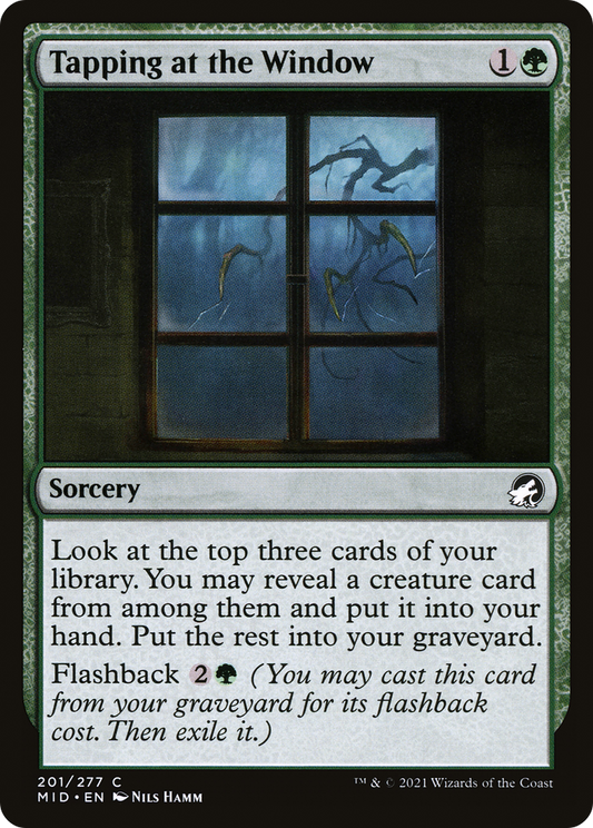 Tapping at the Window (MID-201) - Innistrad: Midnight Hunt - Premium MTG Single from Wizards of the Coast - Just $0.08! Shop now at Game Crave Tournament Store