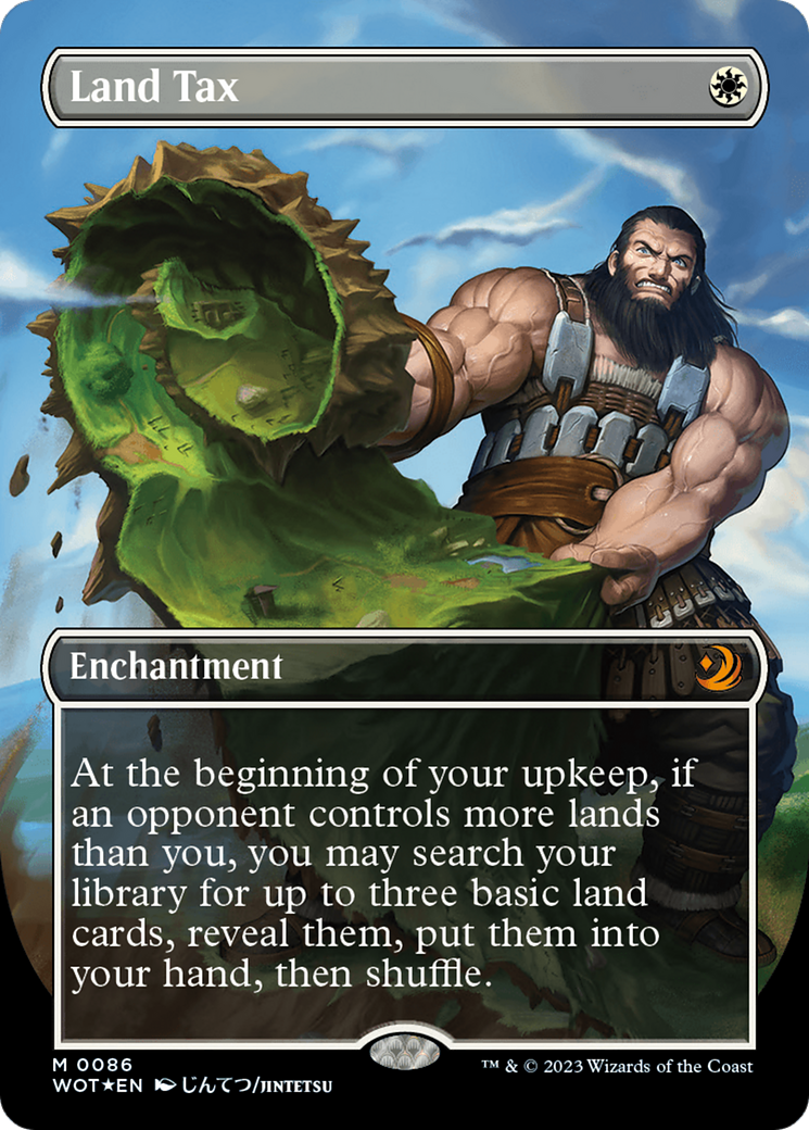Land Tax (WOT-086) - Wilds of Eldraine: Enchanting Tales (Borderless) Foil - Premium MTG Single from Wizards of the Coast - Just $20.33! Shop now at Game Crave Tournament Store