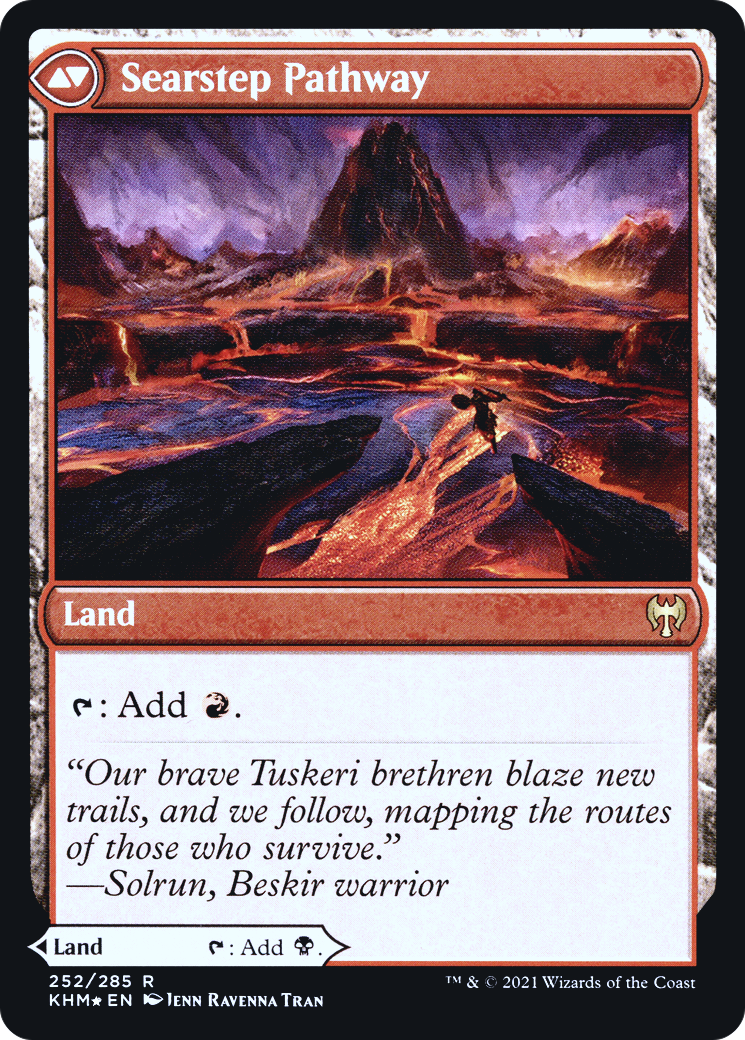 Blightstep Pathway // Searstep Pathway (PKHM-252S) - Kaldheim Promos Foil - Premium MTG Single from Wizards of the Coast - Just $4.65! Shop now at Game Crave Tournament Store