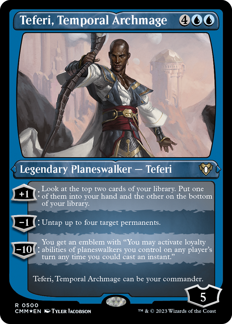 Teferi, Temporal Archmage (CMM-500) - Commander Masters Etched Foil - Premium MTG Single from Wizards of the Coast - Just $1.91! Shop now at Game Crave Tournament Store