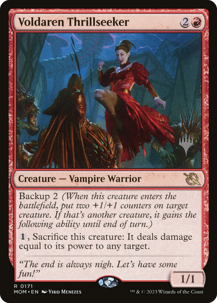 Voldaren Thrillseeker (PMOM-171P) - March of the Machine Promos - Premium MTG Single from Wizards of the Coast - Just $0.30! Shop now at Game Crave Tournament Store