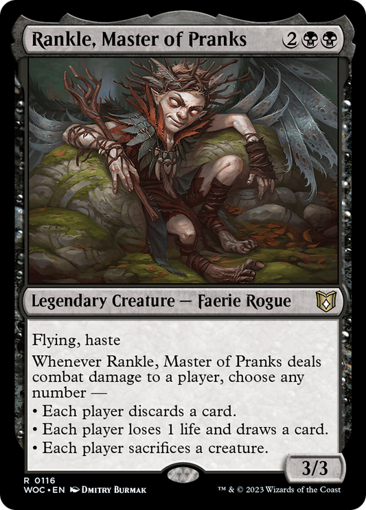 Rankle, Master of Pranks (WOC-116) - Wilds of Eldraine Commander - Premium MTG Single from Wizards of the Coast - Just $0.21! Shop now at Game Crave Tournament Store