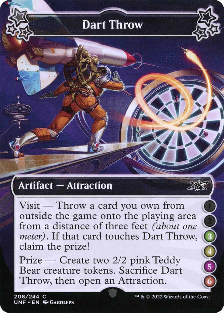 Dart Throw (UNF-208D) - Unfinity Foil - Premium MTG Single from Wizards of the Coast - Just $0.25! Shop now at Game Crave Tournament Store