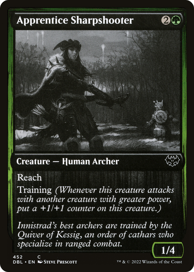 Apprentice Sharpshooter (DBL-452) - Innistrad: Double Feature - Premium MTG Single from Wizards of the Coast - Just $0.08! Shop now at Game Crave Tournament Store