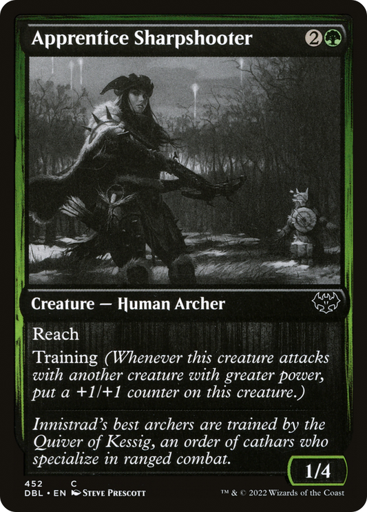 Apprentice Sharpshooter (DBL-452) - Innistrad: Double Feature - Premium MTG Single from Wizards of the Coast - Just $0.08! Shop now at Game Crave Tournament Store