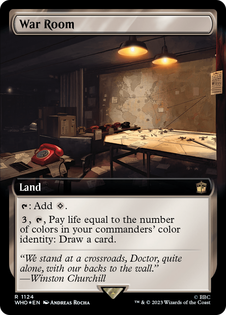 War Room (WHO-1124) - Doctor Who: (Extended Art) Foil - Premium MTG Single from Wizards of the Coast - Just $1.18! Shop now at Game Crave Tournament Store