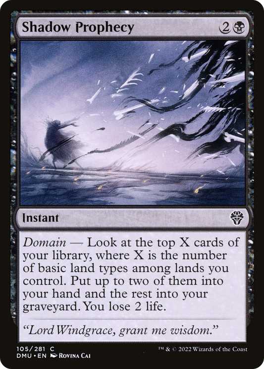 Shadow Prophecy (DMU-105) - Dominaria United - Premium MTG Single from Wizards of the Coast - Just $0.08! Shop now at Game Crave Tournament Store