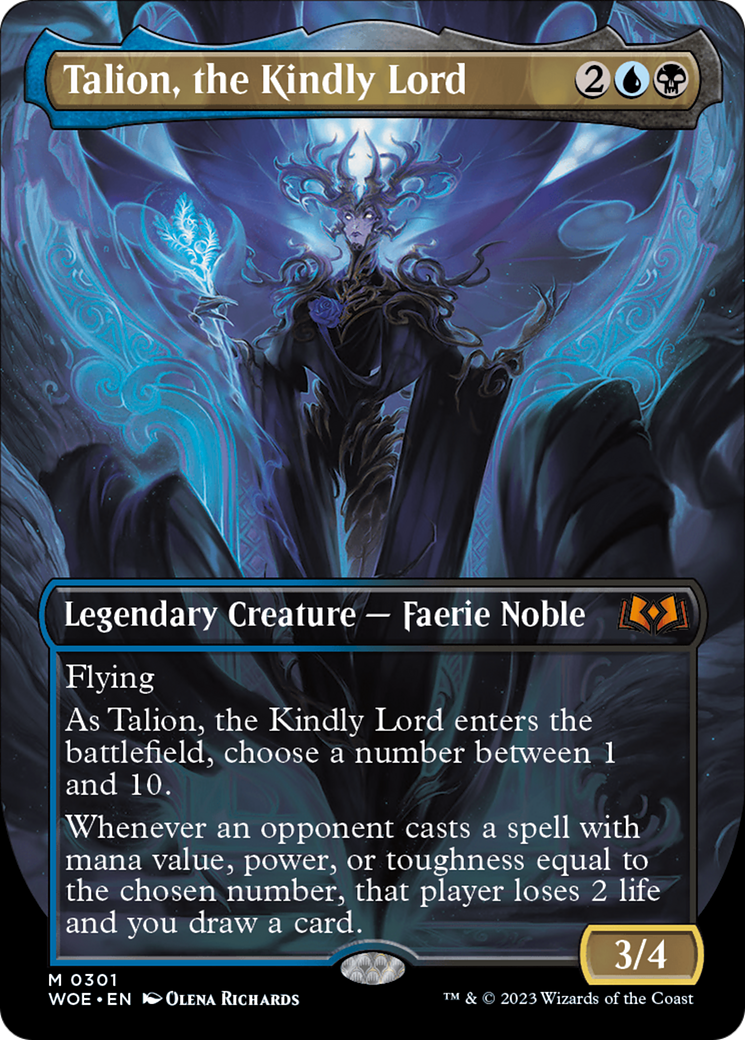 Talion, the Kindly Lord (WOE-301) - Wilds of Eldraine (Borderless) - Premium MTG Single from Wizards of the Coast - Just $1.55! Shop now at Game Crave Tournament Store