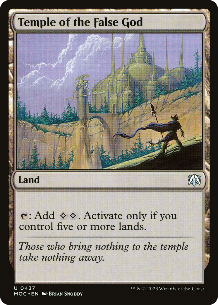 Temple of the False God (MOC-437) - March of the Machine Commander - Premium MTG Single from Wizards of the Coast - Just $0.08! Shop now at Game Crave Tournament Store