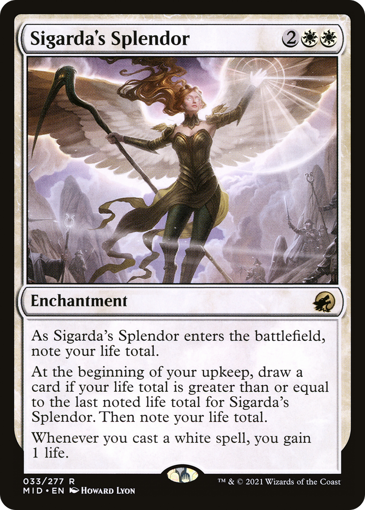 Sigarda's Splendor (MID-033) - Innistrad: Midnight Hunt Foil - Premium MTG Single from Wizards of the Coast - Just $0.13! Shop now at Game Crave Tournament Store