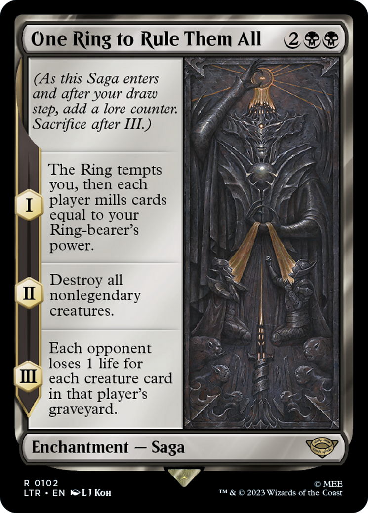 One Ring to Rule Them All (LTR-102) - The Lord of the Rings: Tales of Middle-earth - Premium MTG Single from Wizards of the Coast - Just $0.24! Shop now at Game Crave Tournament Store