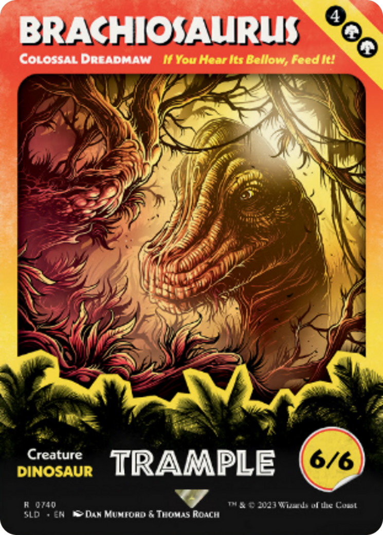 Colossal Dreadmaw (SLD-740) - Secret Lair Drop / Brachiosaurus (Borderless) - Premium MTG Single from Wizards of the Coast - Just $0.92! Shop now at Game Crave Tournament Store