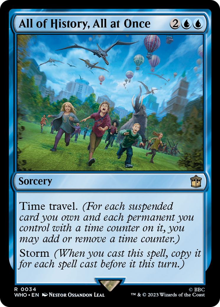 All of History, All at Once (WHO-034) - Doctor Who Foil - Premium MTG Single from Wizards of the Coast - Just $0.09! Shop now at Game Crave Tournament Store