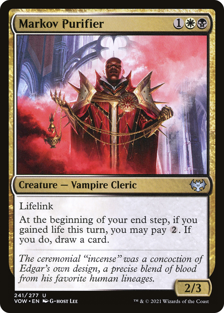Markov Purifier (VOW-241) - Innistrad: Crimson Vow - Premium MTG Single from Wizards of the Coast - Just $0.08! Shop now at Game Crave Tournament Store