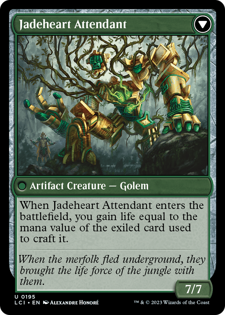 Jade Seedstones // Jadeheart Attendant (LCI-195) - The Lost Caverns of Ixalan Foil - Premium MTG Single from Wizards of the Coast - Just $0.08! Shop now at Game Crave Tournament Store