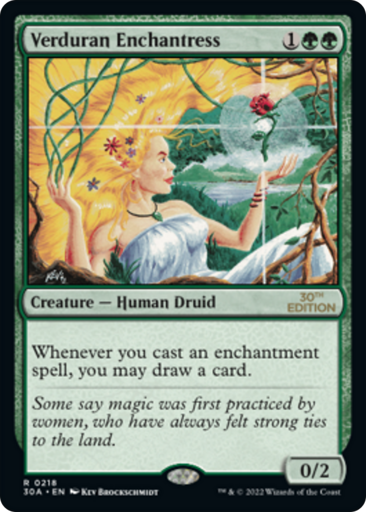 Verduran Enchantress (30A-218) - 30th Anniversary Edition - Premium MTG Single from Wizards of the Coast - Just $6.24! Shop now at Game Crave Tournament Store
