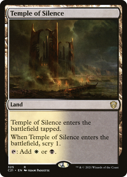 Temple of Silence (C21-325) - Commander 2021 - Premium MTG Single from Wizards of the Coast - Just $0.08! Shop now at Game Crave Tournament Store