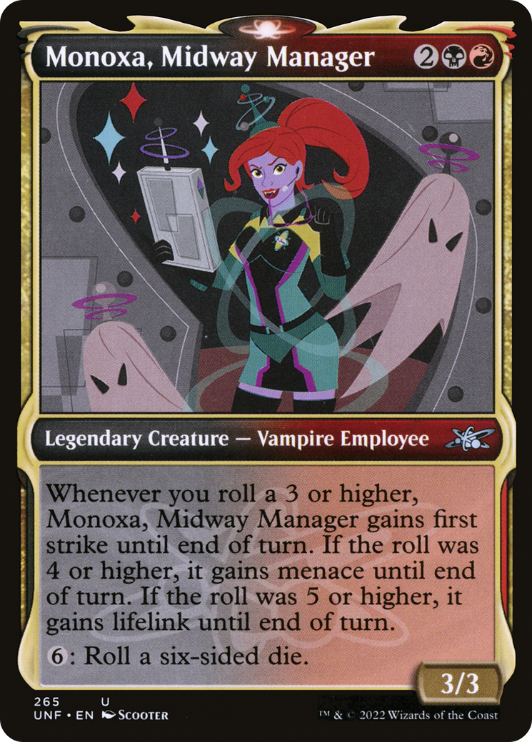 Monoxa, Midway Manager (UNF-265) - Unfinity: (Showcase) Foil - Premium MTG Single from Wizards of the Coast - Just $0.08! Shop now at Game Crave Tournament Store