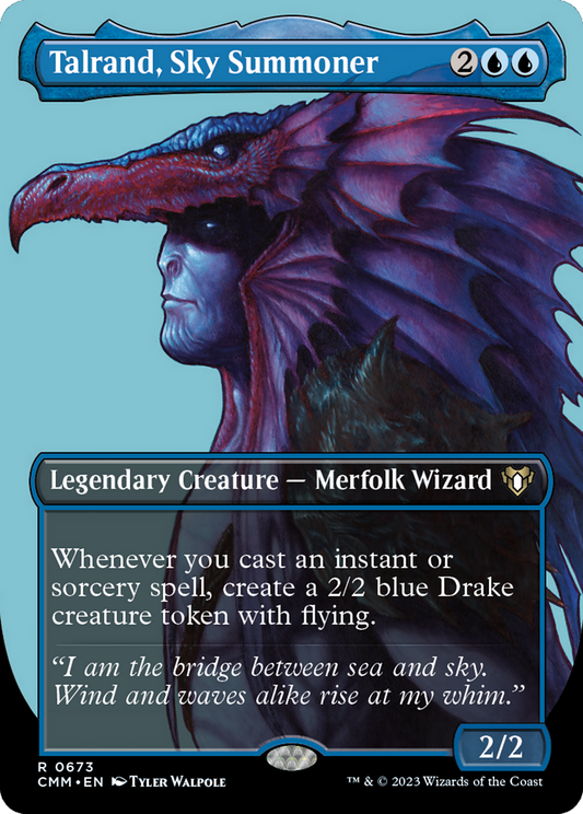 Talrand, Sky Summoner (CMM-673) - Commander Masters (Borderless) - Premium MTG Single from Wizards of the Coast - Just $1.30! Shop now at Game Crave Tournament Store