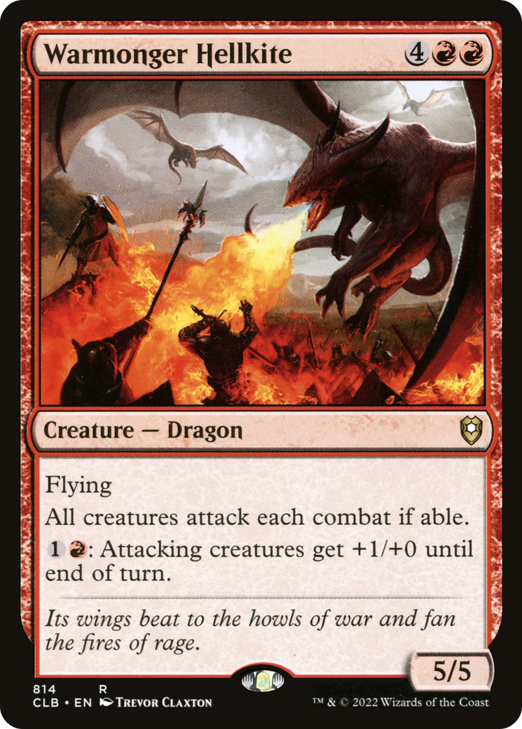 Warmonger Hellkite (CLB-814) - Commander Legends: Battle for Baldur's Gate - Premium MTG Single from Wizards of the Coast - Just $0.08! Shop now at Game Crave Tournament Store