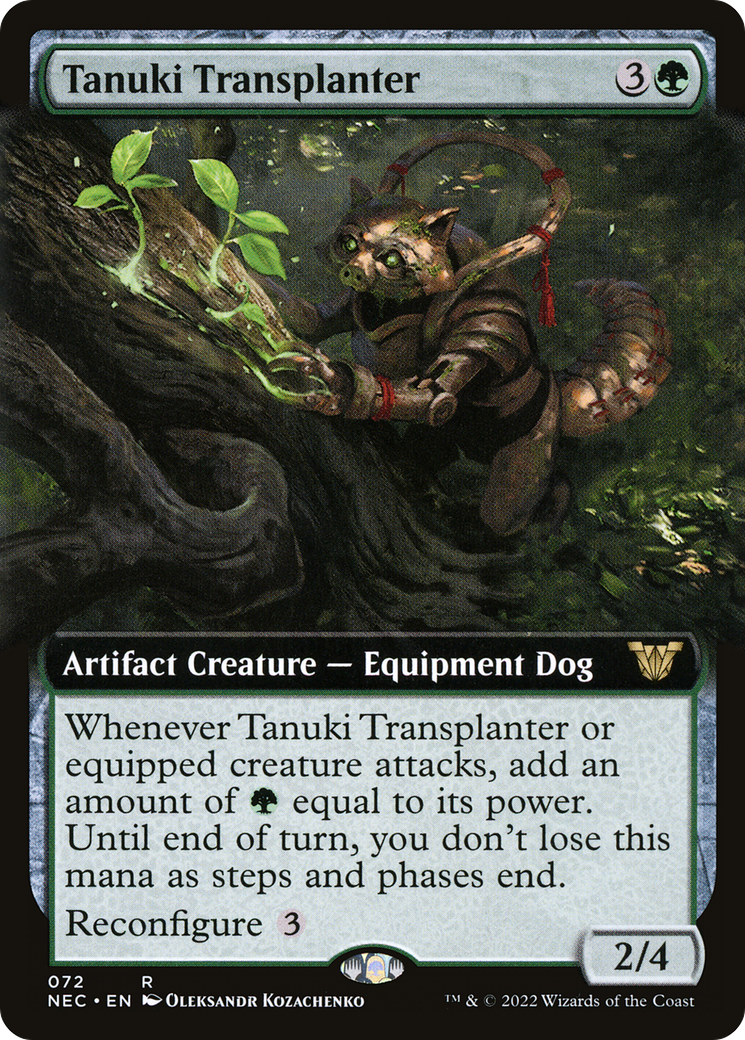 Tanuki Transplanter (NEC-072) - Neon Dynasty Commander: (Extended Art) - Premium MTG Single from Wizards of the Coast - Just $0.23! Shop now at Game Crave Tournament Store